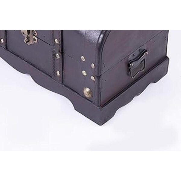 Vintiquewise TM Cofre del tesoro de madera pequeño_5
