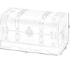 Vintiquewise TM Cofre del tesoro de madera pequeño_4