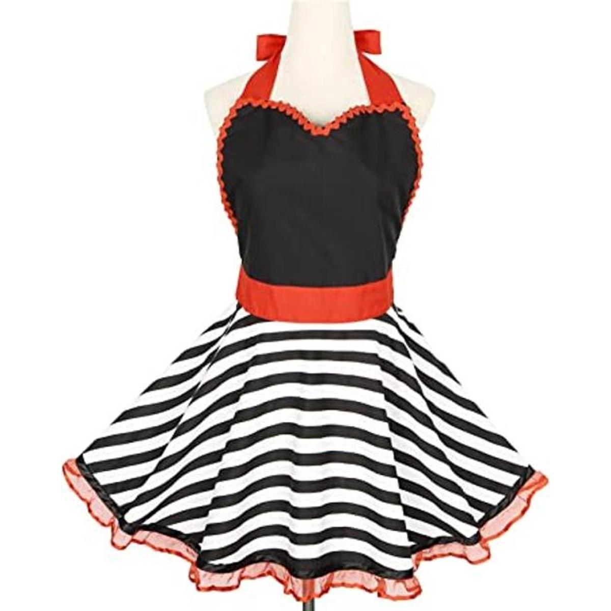 Violet Mist Delantal retro divertido para mujer estilo