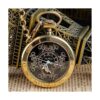 Vintage Gold Roman Number Dial Steampunk Mechanical Pocket_2
