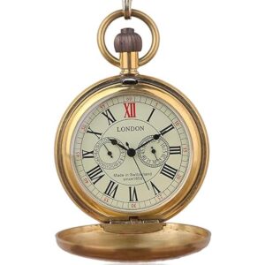 Vintage Copper Train London Design Hand Winding Mechanical_1