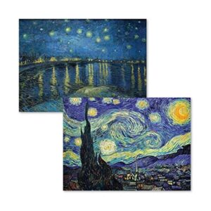 Vincent Van Gogh Paquete de 2 pósteres de arte fino 18 x