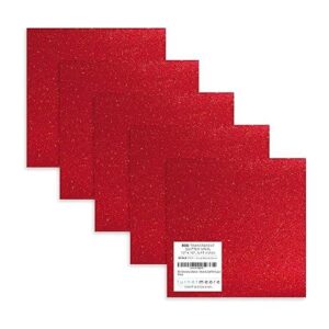 Vinilo adhesivo con purpurina roja 12.0 x 12.0 in hojas_1