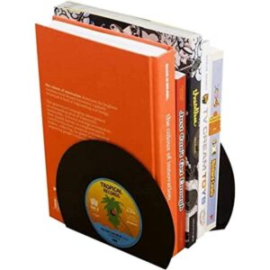 VinBee Sujetalibros de vinilo retro extremos de libro de