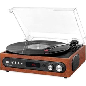 Victrola Reproductor de discos Bluetooth todo en 1 con_1
