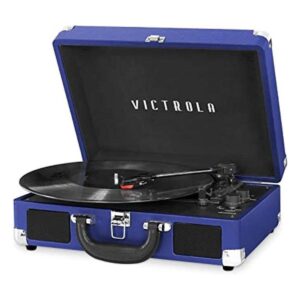 Victrola Tocadiscos vintage portátil de 3 velocidades_1