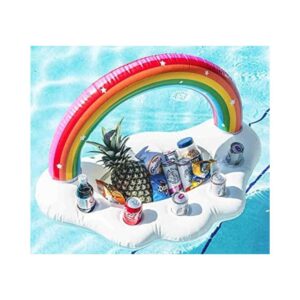 Vickea Soporte inflable para bebidas de nube de arcoíris_1