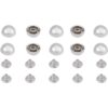 ViaGasaFamido remaches 20 piezas tornillo seta negro