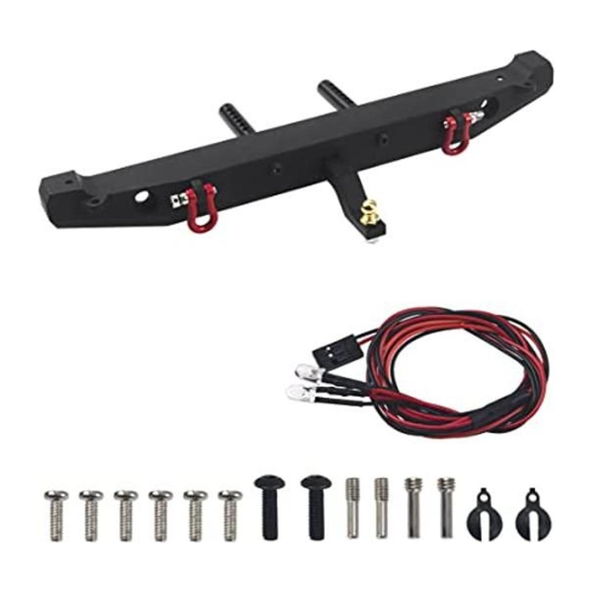 Vgoohobby Parachoques trasero RC con luces grilletes
