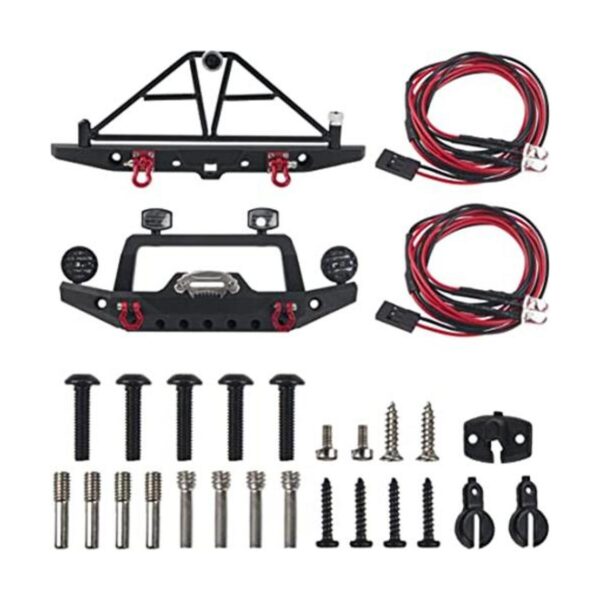 Vgoohobby Parachoques delantero y trasero de aluminio con_1