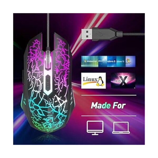 VersionTech Mouse 2400 DPI USB con cable láser óptico_2