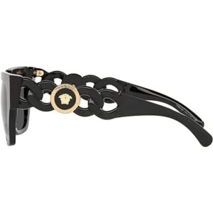 Versace Gafas de sol con montura negra lentes gris_4