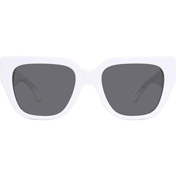 Versace Gafas de sol con montura blanca lentes gris_2