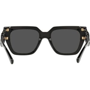 Versace Gafas de sol con montura negra lentes gris_5