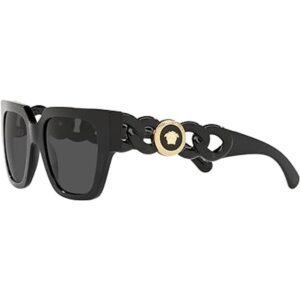 Versace Gafas de sol con montura negra lentes gris_3