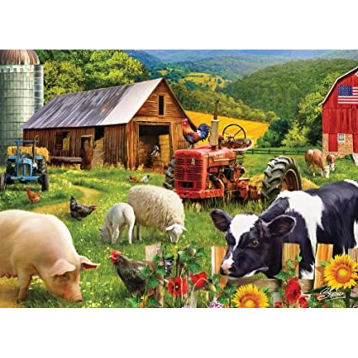 Vermont Christmas Company Farm Friends Jigsaw Puzzle 1000