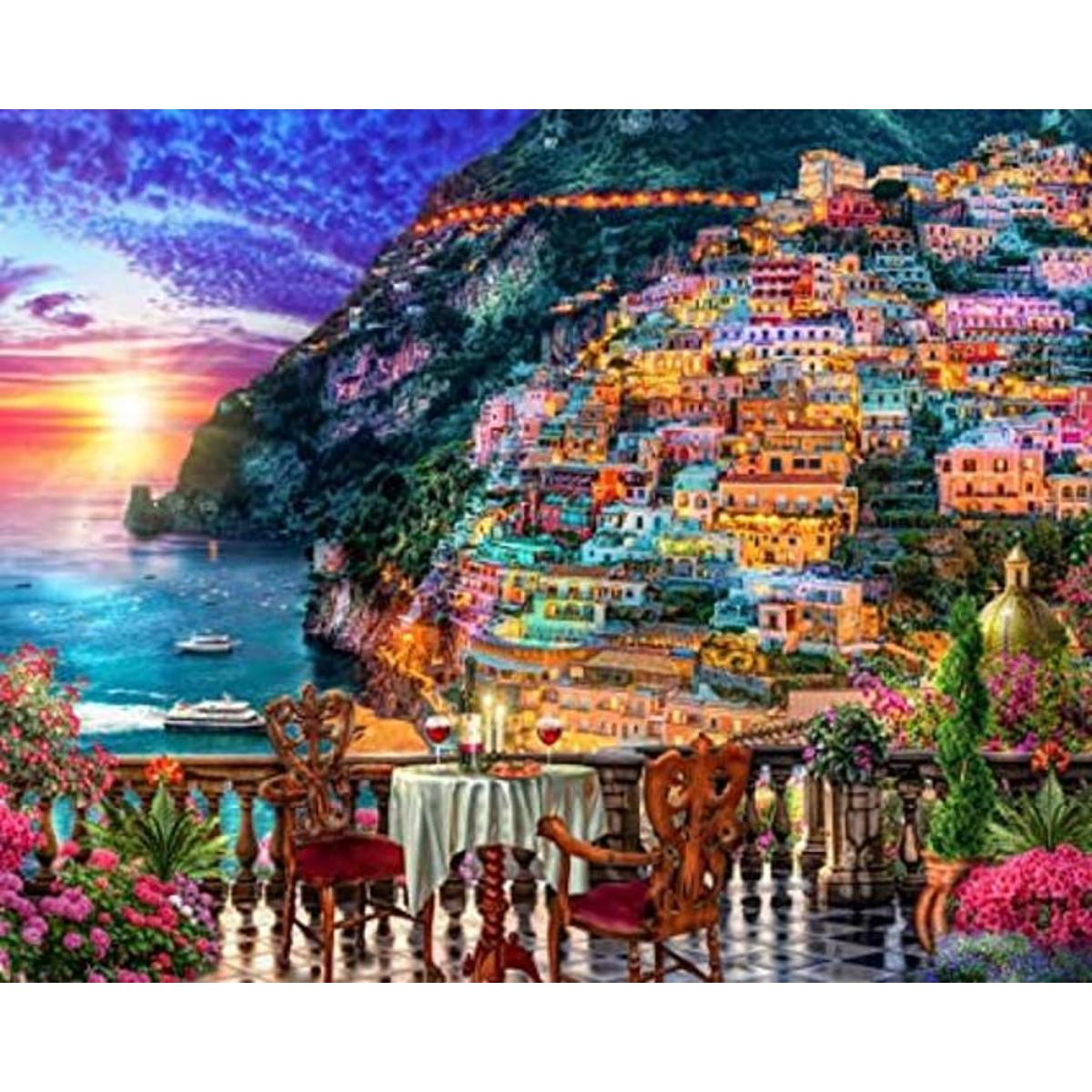 Vermont Christmas Company Positano Sunset Jigsaw Puzzle
