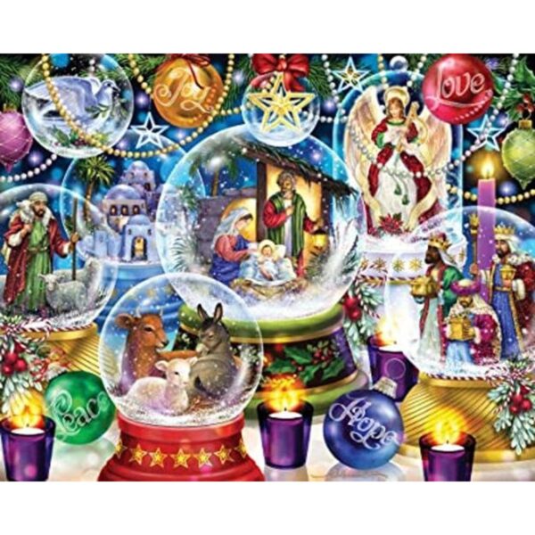 Vermont Christmas Company Nativity Snow Globes Jigsaw_1