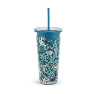 Vera Bradley Vaso de viaje con tapa y popote vaso aislado_1