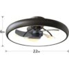Ventilador de techo con luces LED regulables reversibles