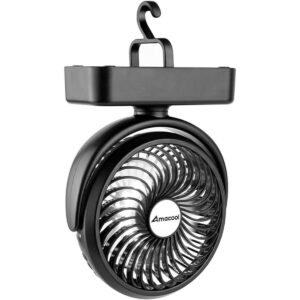 Ventilador portátil de campamento con linterna LED_1