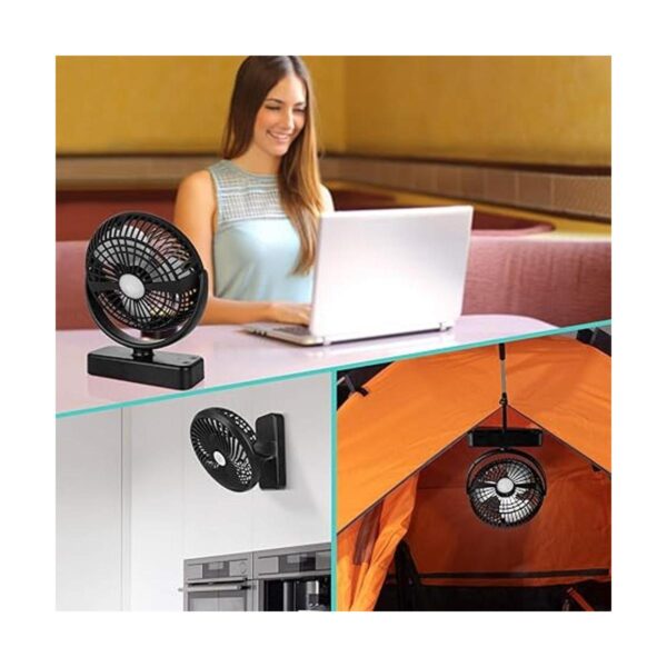 Ventilador de campamento con pilas de 10000 mAh con luz_2