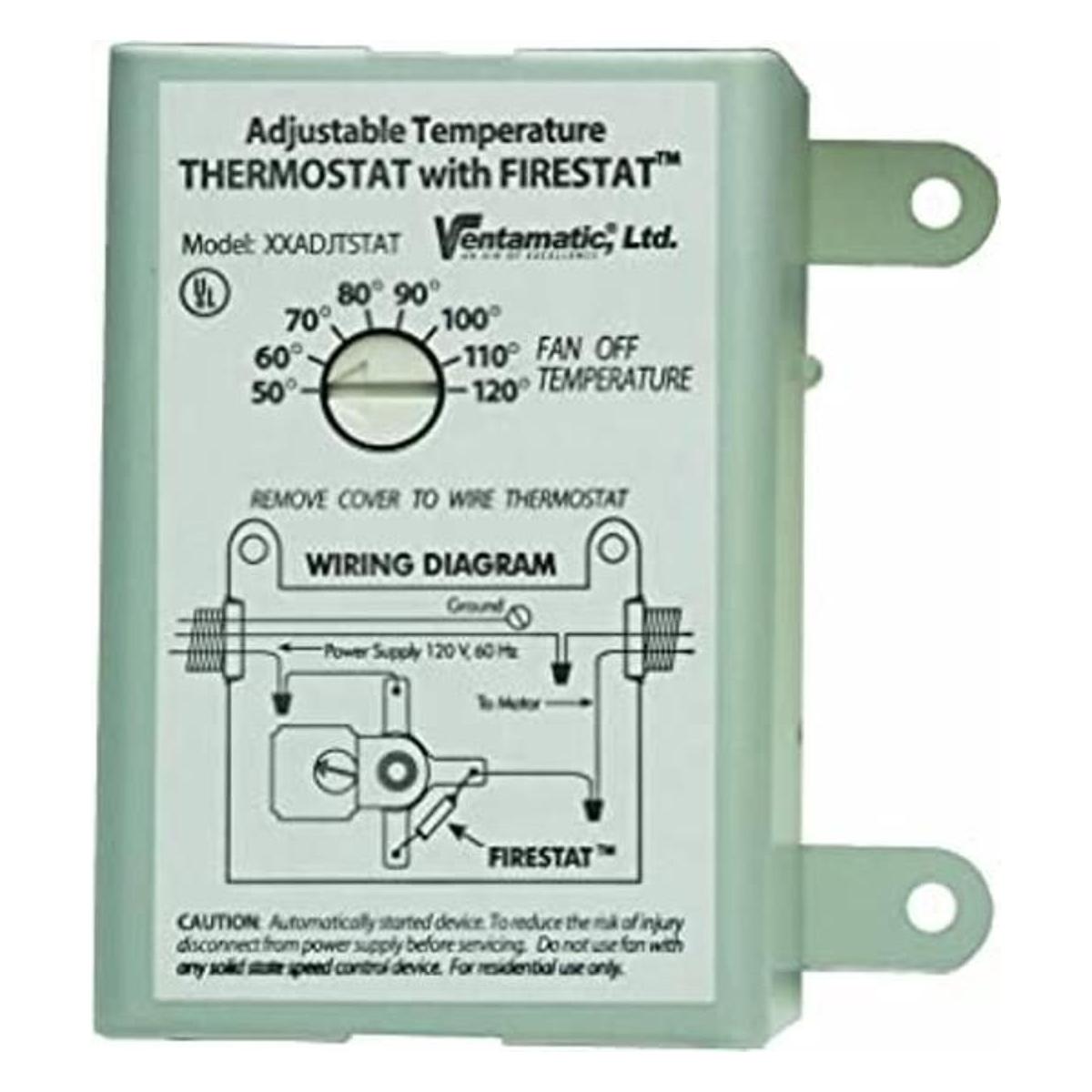 Ventamatic XXFIRESTAT Termostato programable ajustable de