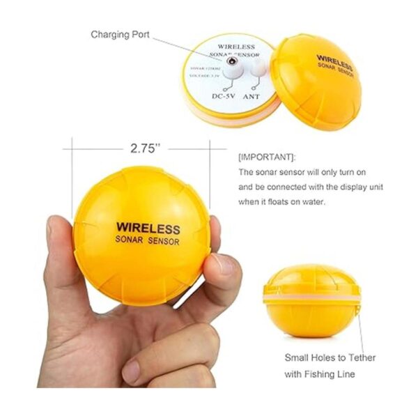 Venterior Buscador de peces recargable portátil con sensor_4