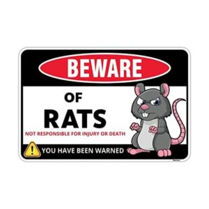 Venicor Signo de Beware of Rat 8 x 12 pulgadas_1