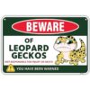 Venicor Decoración de letrero de gecko de leopardo 8 x 12_1