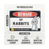 Venicor Beware of Rabbit Decoración de letrero de 8 x 12