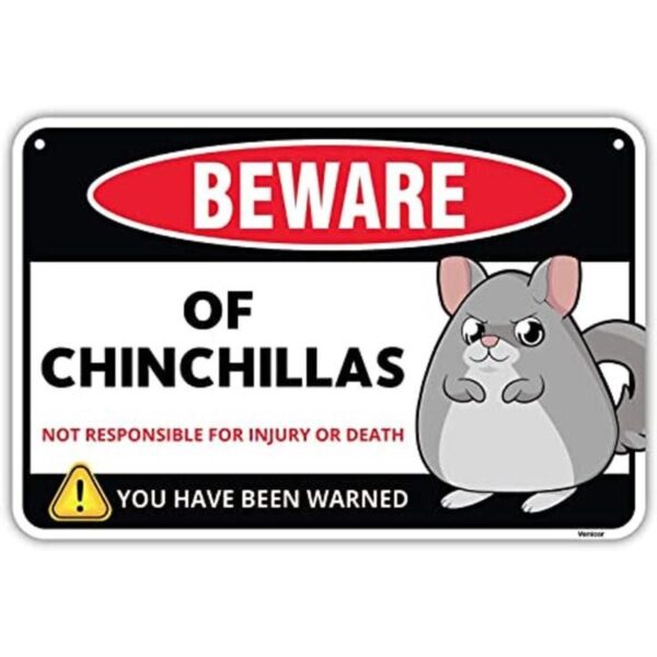 Venicor Chinchillas Decoración de letrero 8 x 12_1