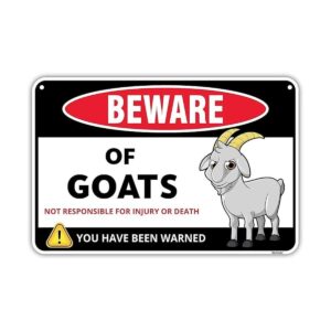 Venicor Beware of Goat Decor Decoración de letrero de_1
