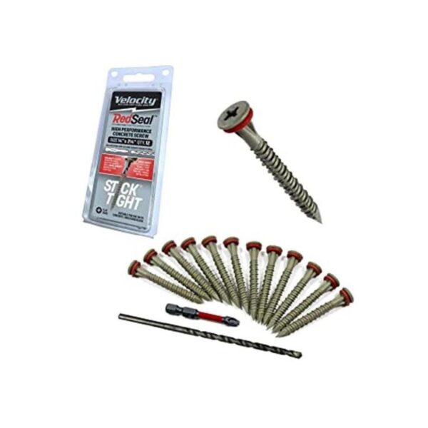 Velocity Kit de tornillos de hormigón con barrera de_1