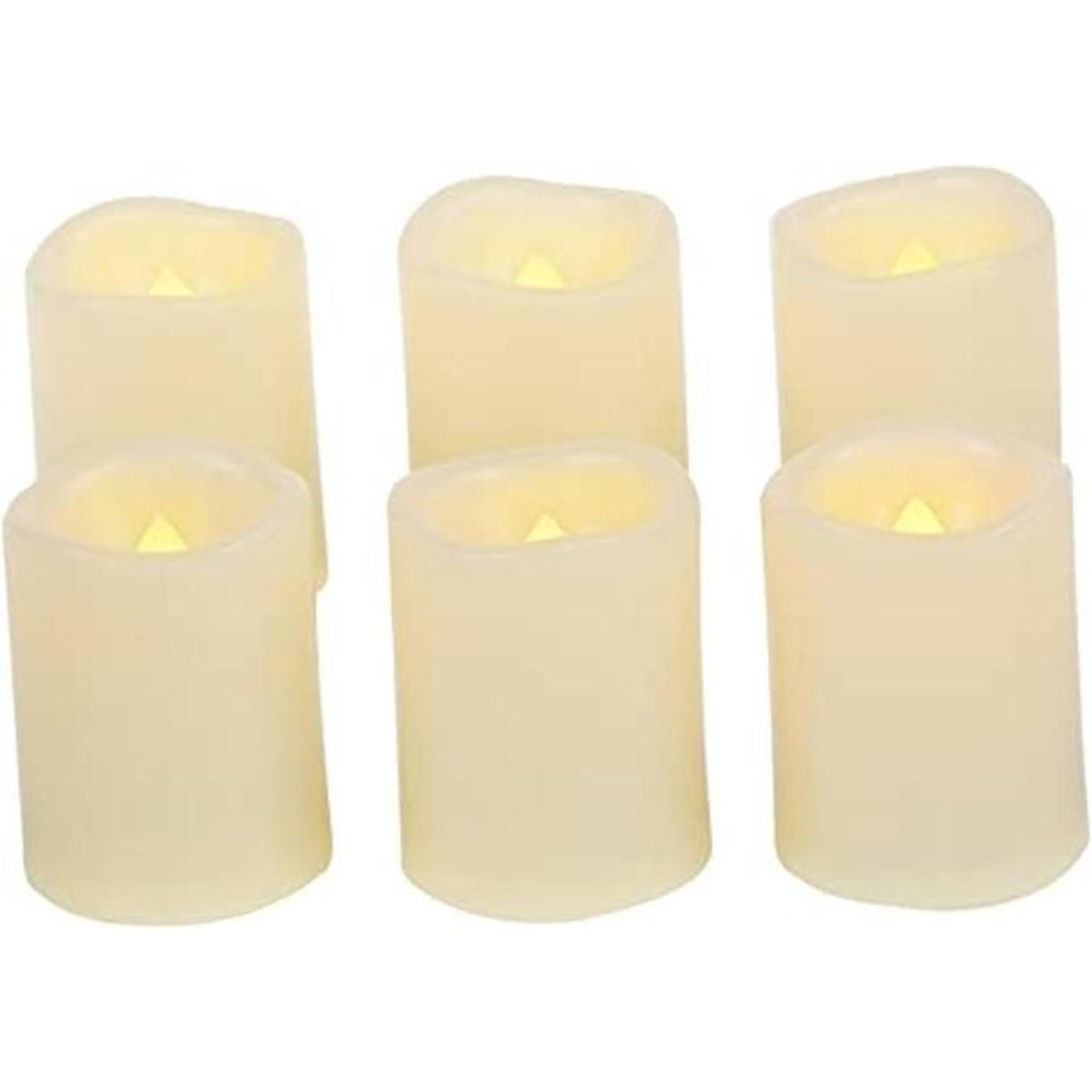 Velas votivas LED sin llama con temporizador parpadeante