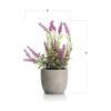 Velener Mini flores de lavanda falsas en maceta juego de_2