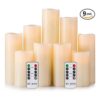 Velas grandes de LED sin llama con temporizador remoto de_1