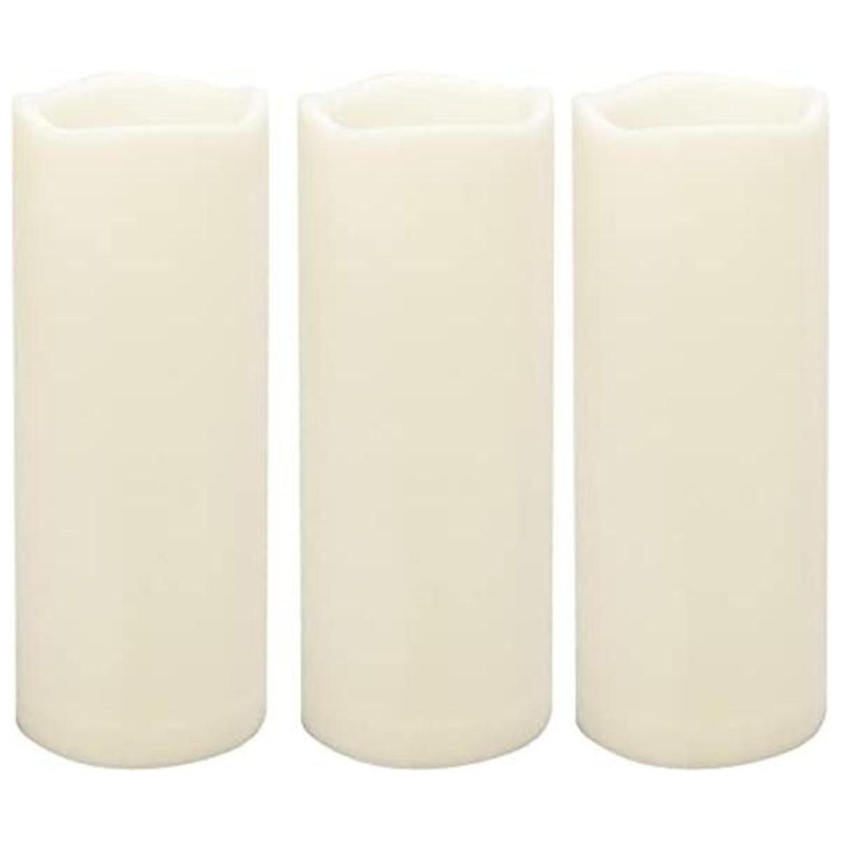 Velas grandes para exteriores impermeables blancas sin