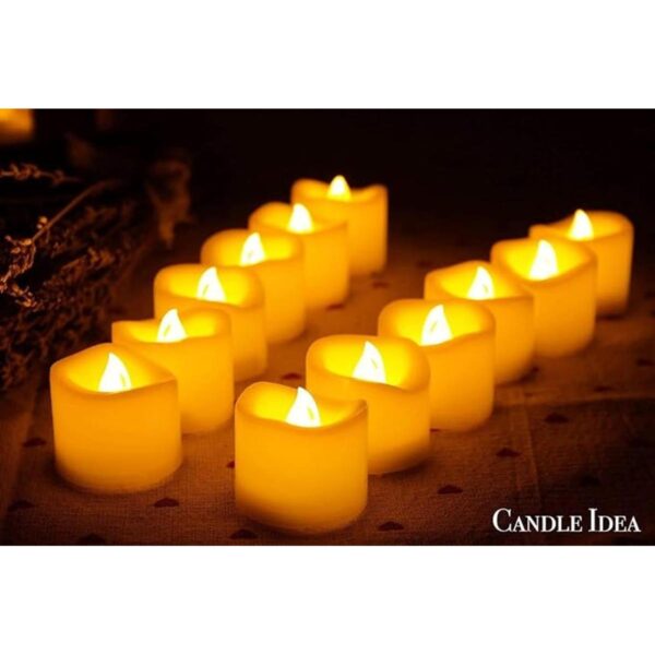 Velas de té votivas LED parpadeantes sin llama con control_3