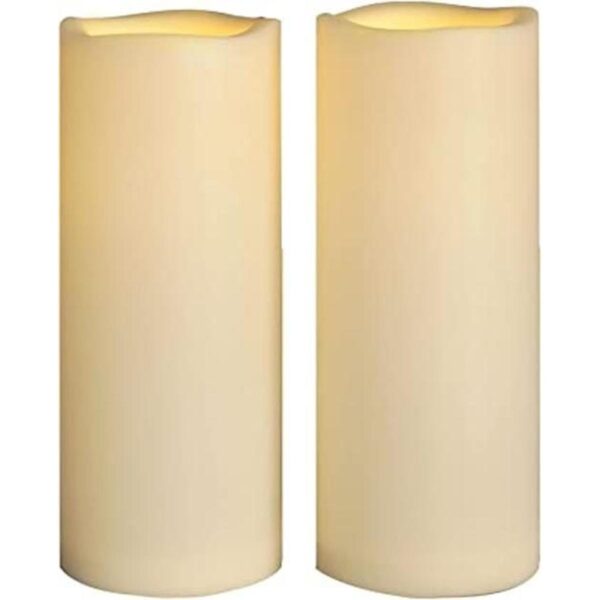 Velas grandes sin llama de 4 x 10 pulgadas impermeables_1