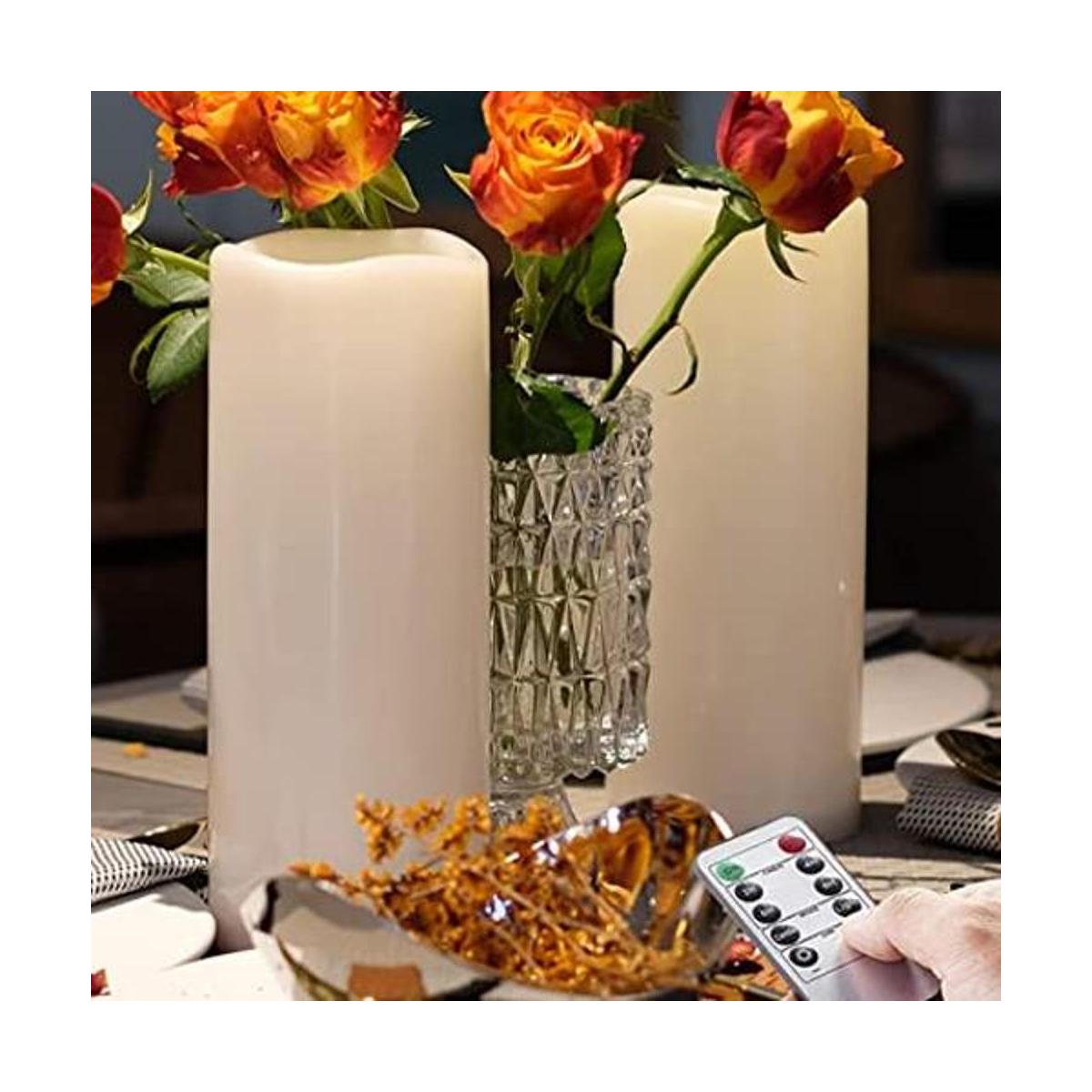 Velas de luz LED de pilas sin llama de 4 x 6 pulgadas