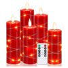 Velas rojas sin llama velas de batería velas_1