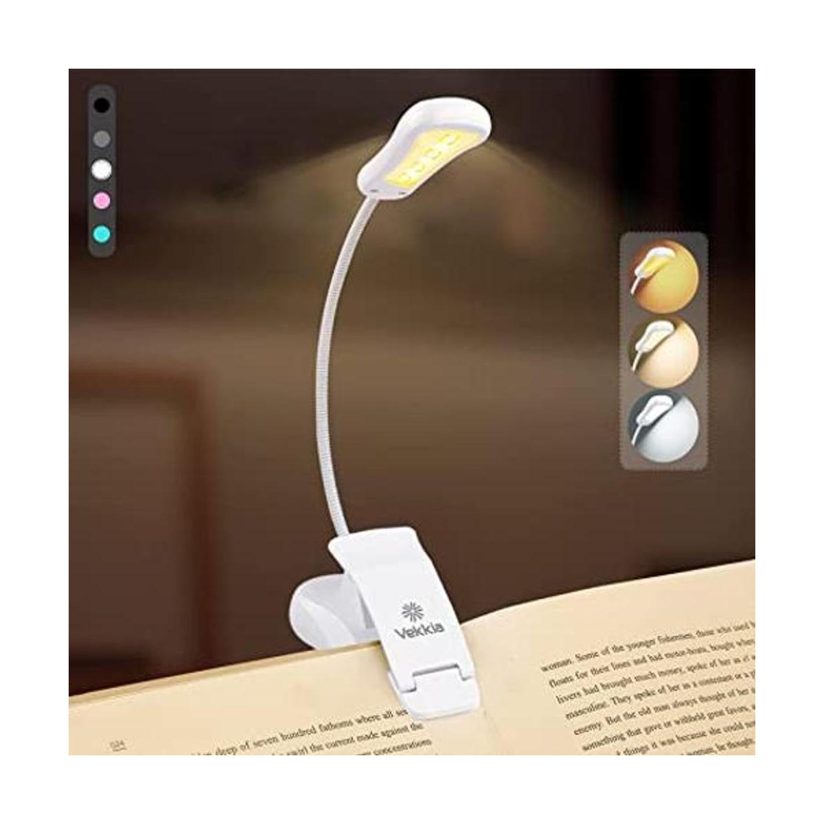 Vekkia Luz recargable para libros 7 luces LED de lectura