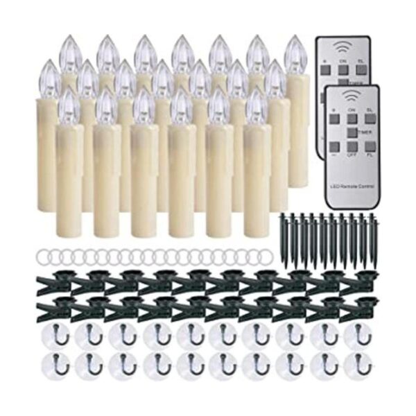 Velas de Navidad para ventana con control remoto accesorios_1