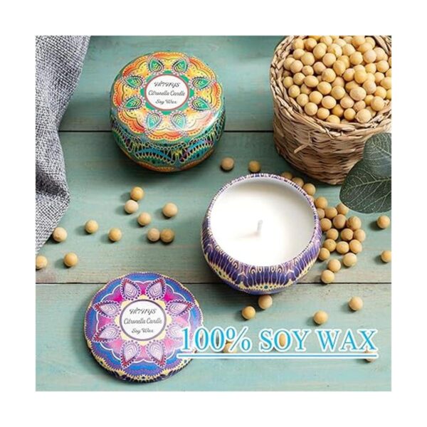 Velas de citronela de cera de soja para interiores velas
