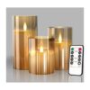 Velas LED sin llama de cristal con control remoto y_1