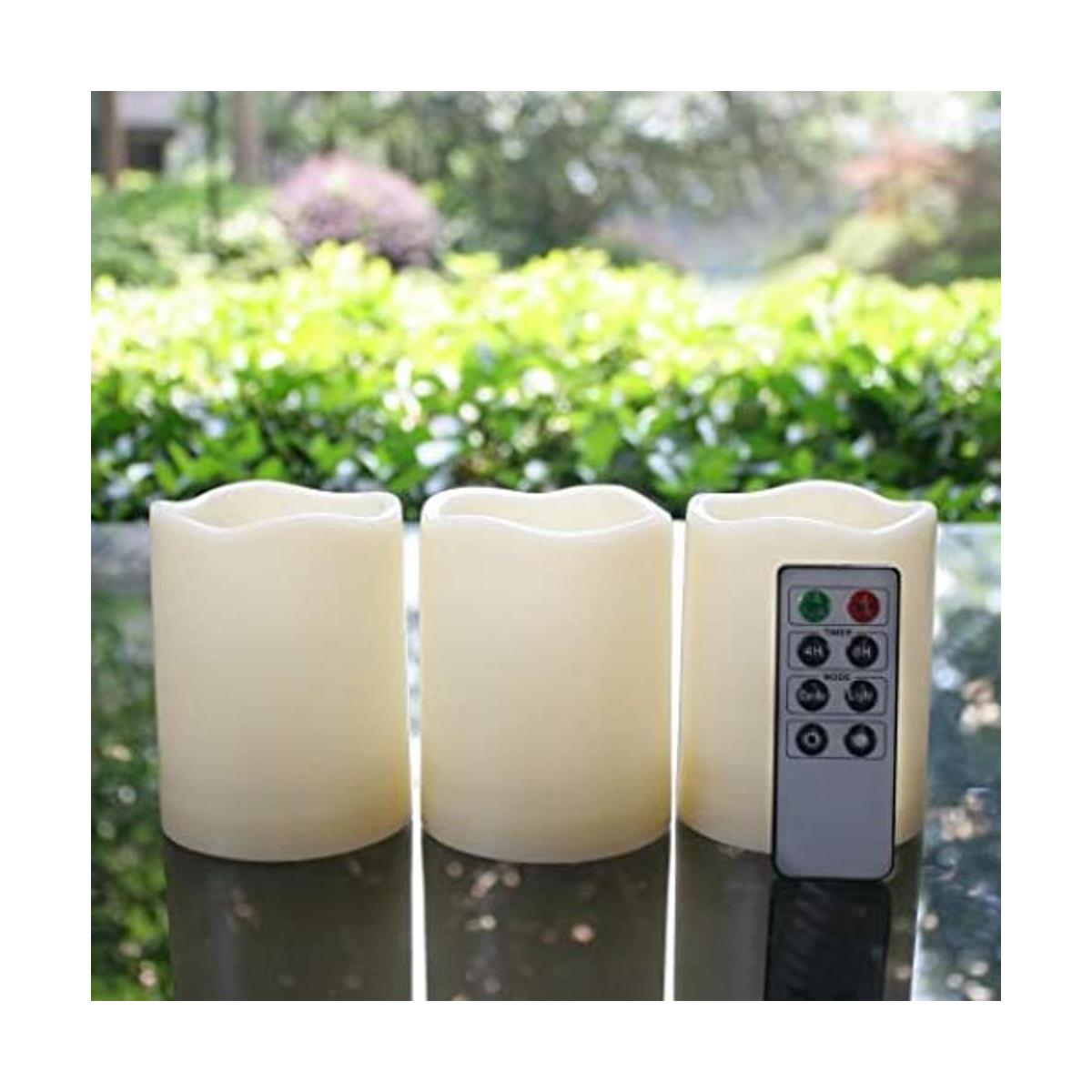 Velas LED sin llama impermeables para exteriores funciona