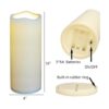Velas LED sin llama de 4 x 10 pulgadas para exteriores_2