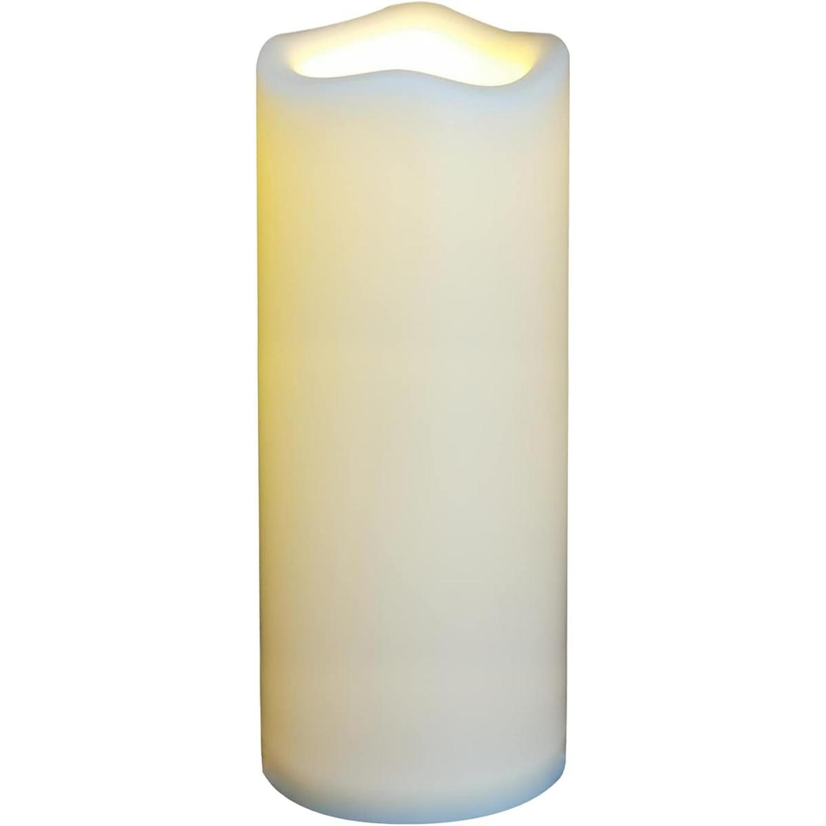 Velas LED sin llama de 4 x 10 pulgadas para exteriores