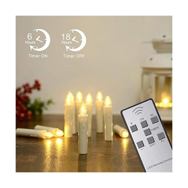 Velas de Navidad para ventana con control remoto accesorios_2